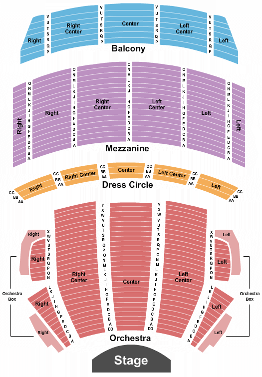 Citizens Bank Opera House Book of Mormon Seating Chart