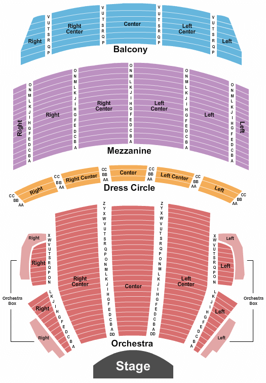 Citizens Bank Opera House Book of Mormon Seating Chart